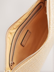 Gold Raffia Structured Clutch Bag - Image 8 of 8