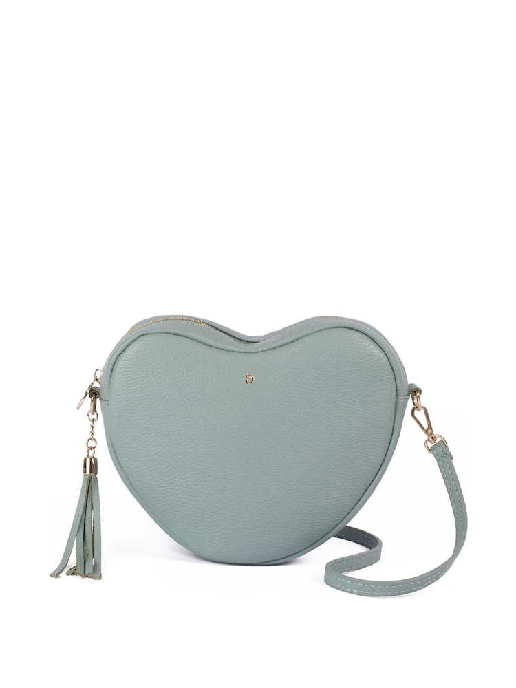 LRM Goods Personalised Leather Ella Crossbody Heart Bag - Image 2 of 6