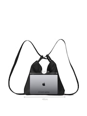 LRM Goods Personalised Leather 2 in 1 Black Backpack and Tote Bag - Image 11 of 11