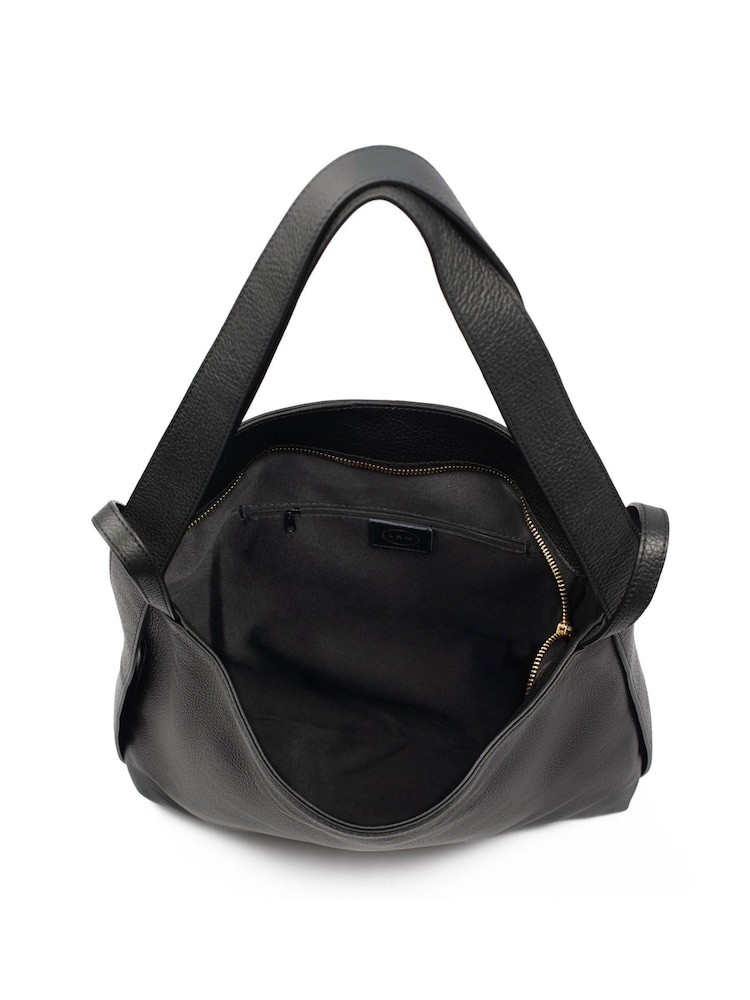 LRM Goods Personalised Leather 2 in 1 Black Backpack and Tote Bag - Image 6 of 6