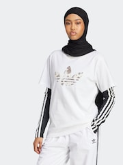Blanco - adidas Originals Animal Print Trefoil T-Shirt - Imagen 1 de 6