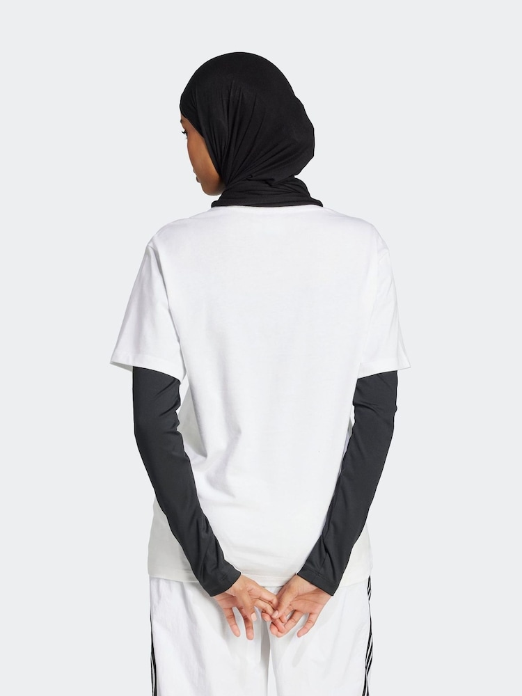 Blanco - adidas Originals Animal Print Trefoil T-Shirt - Imagen 2 de 6