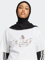 Blanco - adidas Originals Animal Print Trefoil T-Shirt - Imagen 5 de 6