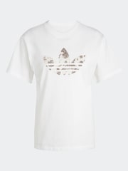 Blanco - adidas Originals Animal Print Trefoil T-Shirt - Imagen 6 de 6
