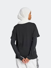 adidas Originals Black Animal Print Trefoil T-Shirt - Image 2 of 6