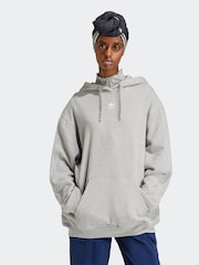 Gris - adidas Originals Essentials Loose French Terry 100% Cotton Hoodie - Imagen 1 de 7