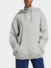 Gris - adidas Originals Essentials Loose French Terry 100% Cotton Hoodie - Imagen 3 de 7