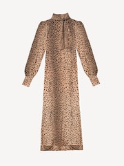 Rixo Brown Avalon Antelope Spot Midi Dress - Image 5 of 5