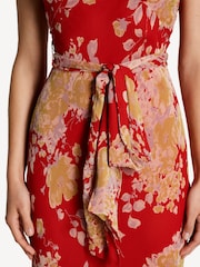 Rixo Red Rio Tiered Blossom Maxi Dress - Image 6 of 6