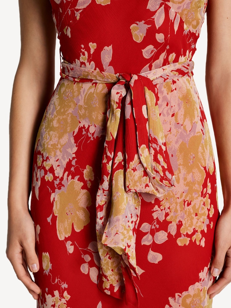 Rixo Red Rio Tiered Blossom Maxi Dress - Image 6 of 6