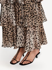 Rixo Animal Amelle Tulip Print Tiered Maxi Dress - Image 2 of 8