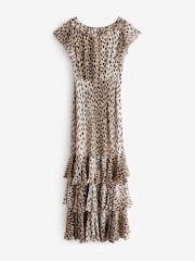 Rixo Animal Amelle Tulip Print Tiered Maxi Dress - Image 5 of 8