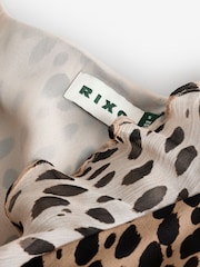 Rixo Animal Amelle Tulip Print Tiered Maxi Dress - Image 6 of 8