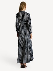 Rixo Blue Emory Polka Dot Maxi Dress - Image 2 of 5