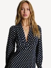 Rixo Blue Emory Polka Dot Maxi Dress - Image 3 of 5
