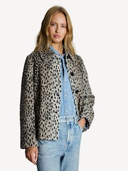 Rixo Brown Tommie Antelope Spot Jacquard Jacket - Image 1 of 6