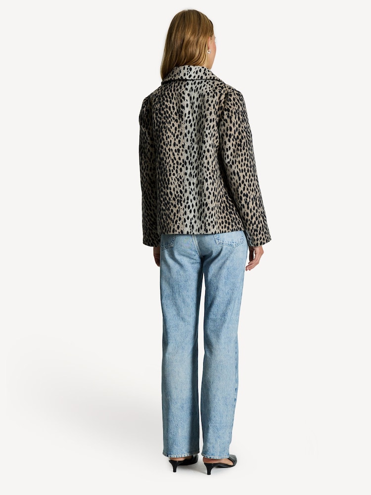 Rixo Brown Tommie Antelope Spot Jacquard Jacket - Image 2 of 6
