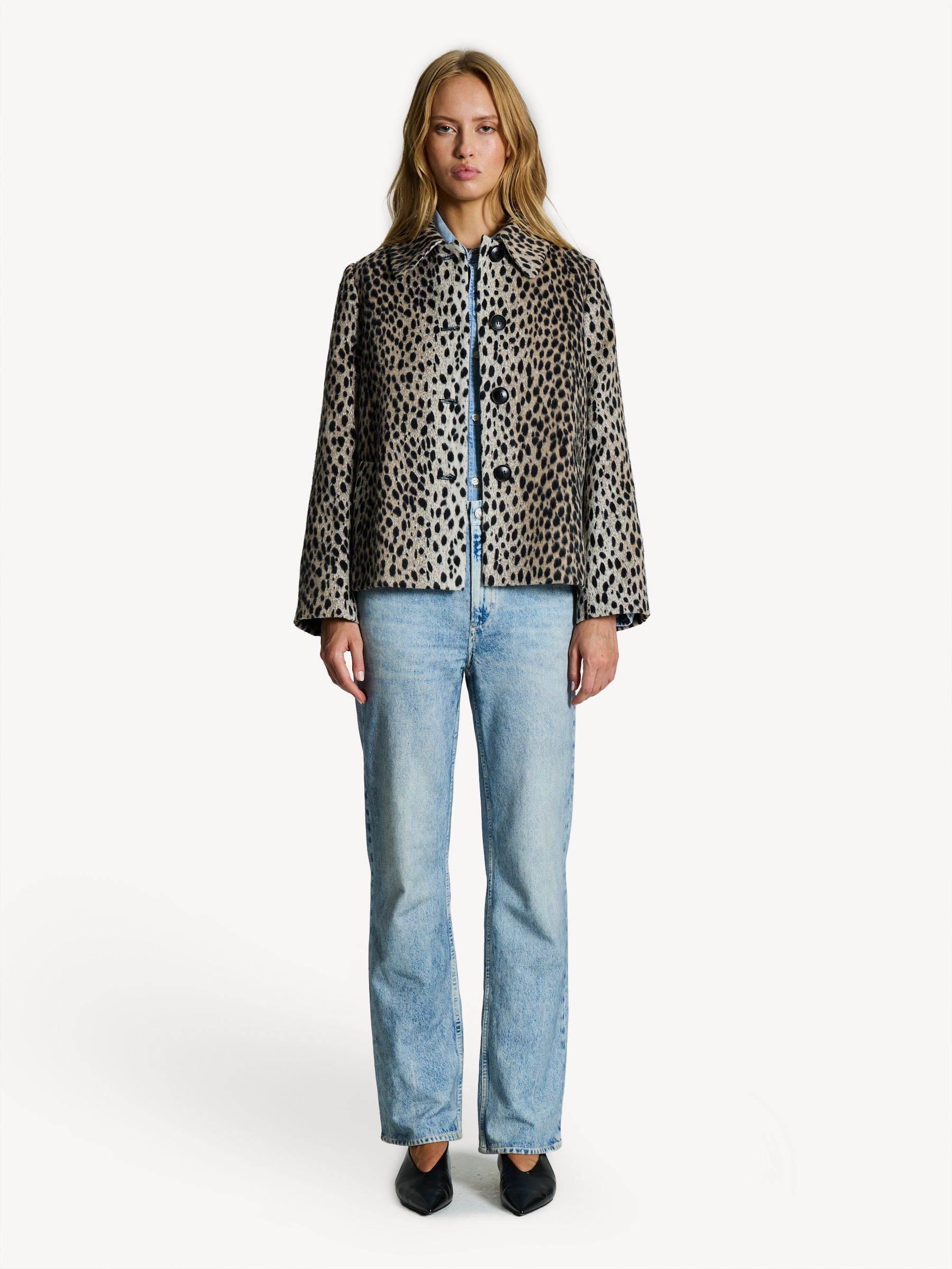 Rixo Brown Tommie Antelope Spot Jacquard Jacket | Seasons