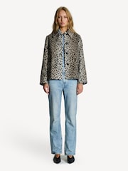 Rixo Brown Tommie Antelope Spot Jacquard Jacket - Image 4 of 6