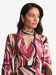 Rixo Pink Marigold Marble Maxi Dress - Image 3 of 5