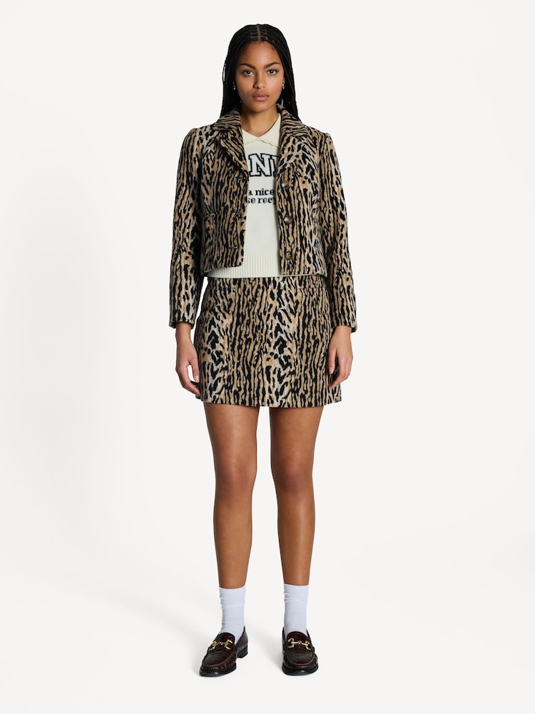 Rixo Brown Leila Bohemia Leopard Print Jacket - Image 2 of 7