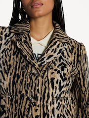 Rixo Brown Leila Bohemia Leopard Print Jacket - Image 6 of 7