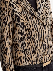 Rixo Brown Leila Bohemia Leopard Print Jacket - Image 7 of 7