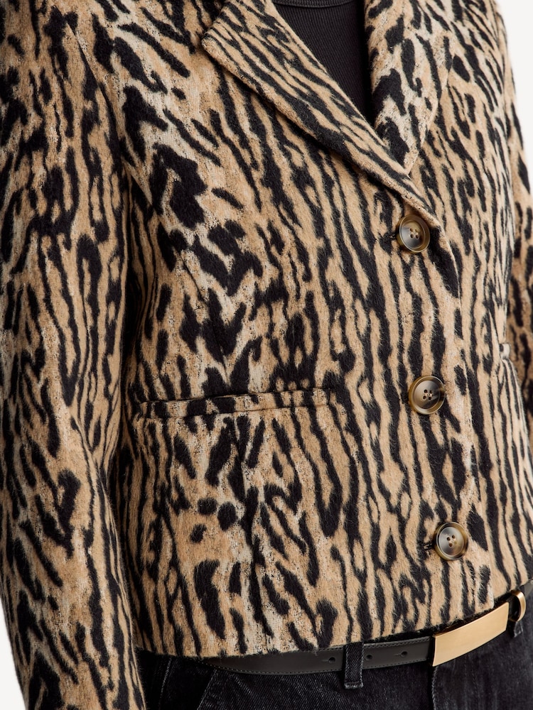 Rixo Brown Leila Bohemia Leopard Print Jacket - Image 7 of 7