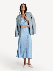 Rixo Blue Sandrine Daisy Jacquard Midi Dress - Image 3 of 4