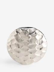 Silver Metal Scalloped Vase - Image 3 of 3