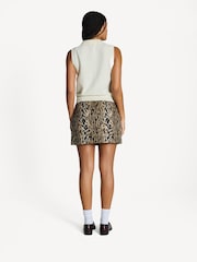 Rixo Brown Mariah Mini Skirt - Image 3 of 4