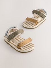 Neutral Wide Fit (G) Touch Fastening Adjustable Strap Tape Trekker Walking Sandals - Image 1 of 6