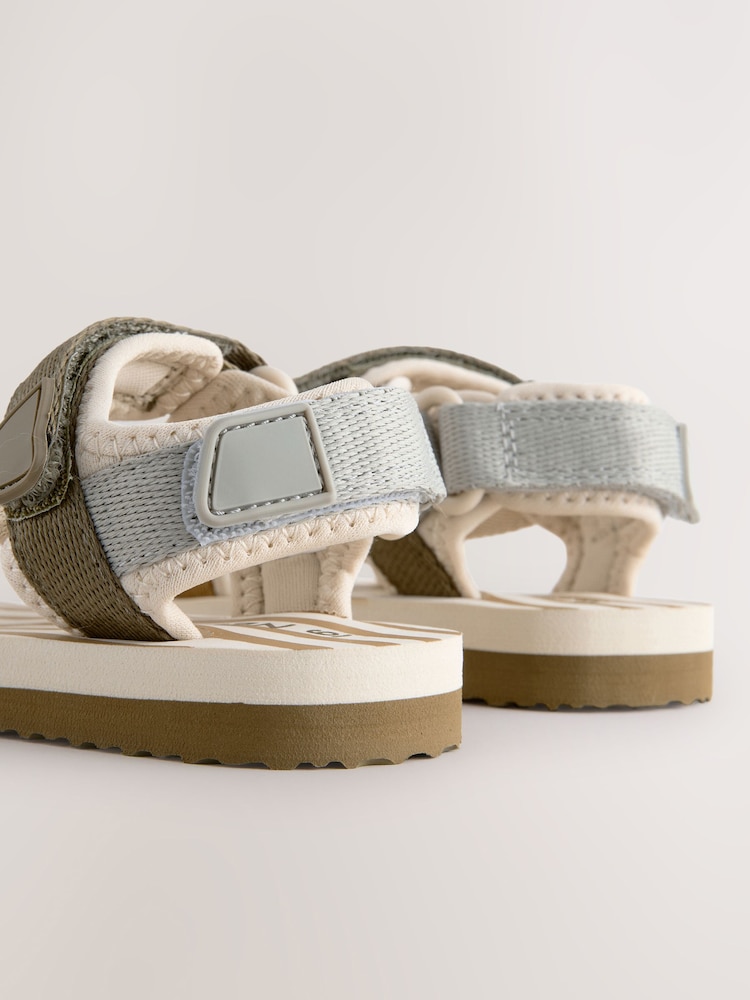 Neutral Wide Fit (G) Touch Fastening Adjustable Strap Tape Trekker Walking Sandals - Image 2 of 6