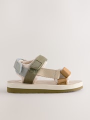 Neutral Wide Fit (G) Touch Fastening Adjustable Strap Tape Trekker Walking Sandals - Image 3 of 6