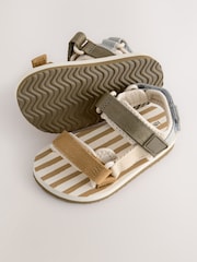 Neutral Wide Fit (G) Touch Fastening Adjustable Strap Tape Trekker Walking Sandals - Image 4 of 6