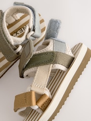 Neutral Wide Fit (G) Touch Fastening Adjustable Strap Tape Trekker Walking Sandals - Image 5 of 6