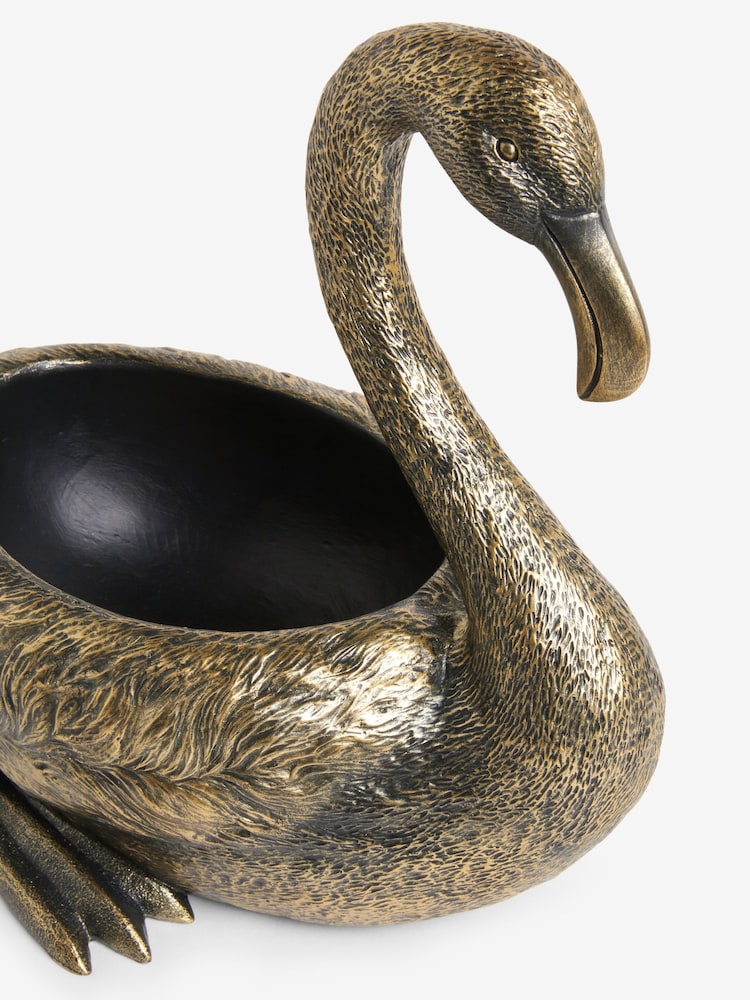 Bronze Effect Large Flamingo Planter - Image 3 of 4