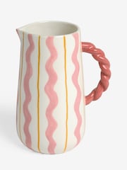 Vaso de cerâmica pintado com alça giratória - Imagem 4 de 4