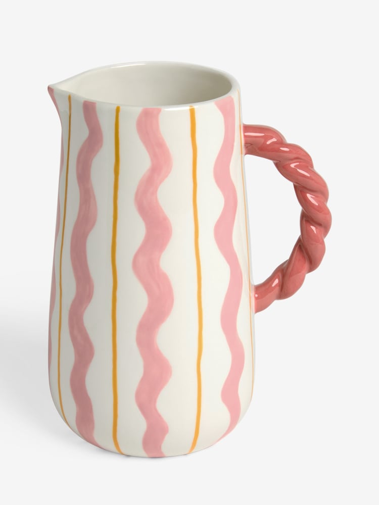 Vaso de cerâmica pintado com alça giratória - Imagem 4 de 4