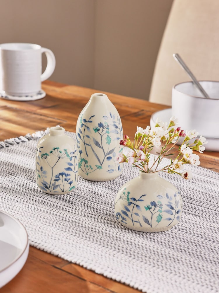 Conjunto de vasos cerâmicos florais 3 Isla - Imagem 1 de 4