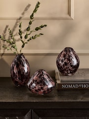 Black/Gold Set of 3 Glass Confetti Vase - Image 1 of 5
