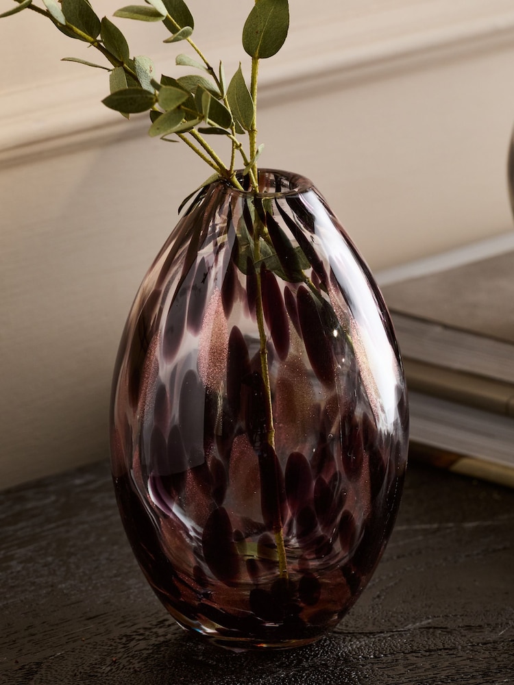 Black/Gold Set of 3 Glass Confetti Vase - Image 2 of 5