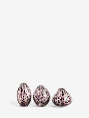 Black/Gold Set of 3 Glass Confetti Vase - Image 3 of 5