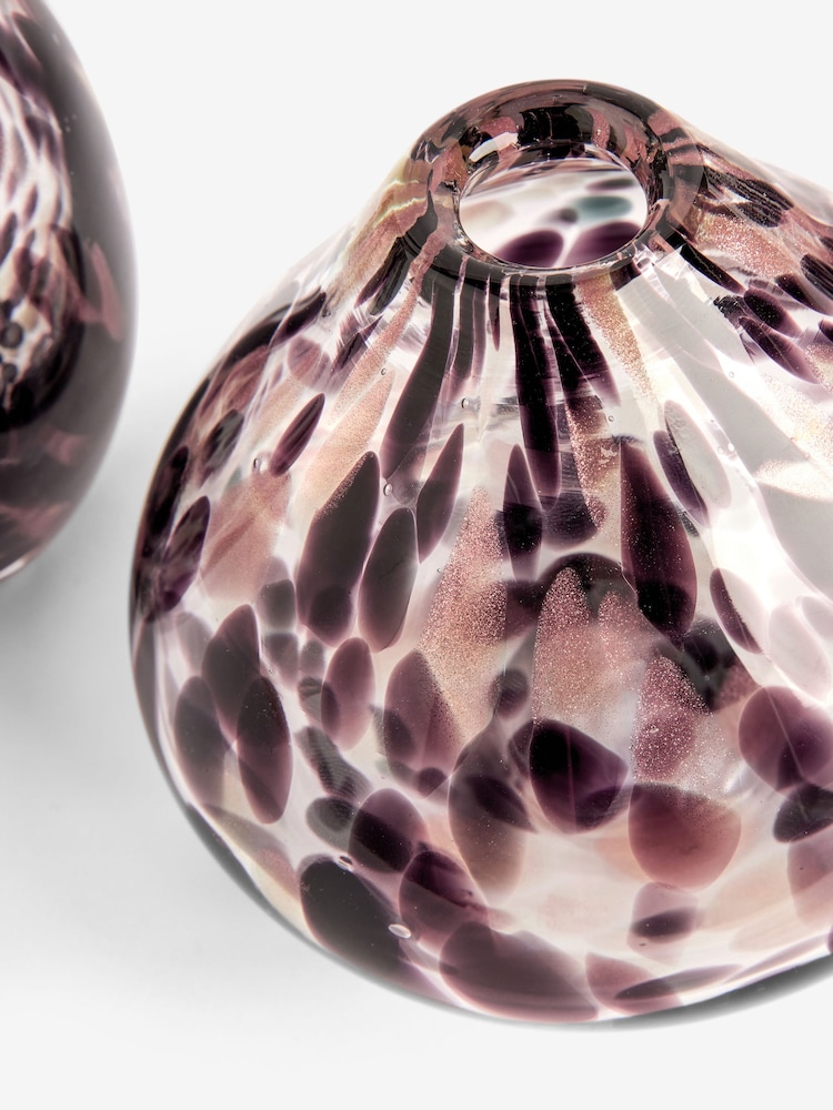 Black/Gold Set of 3 Glass Confetti Vase - Image 5 of 5