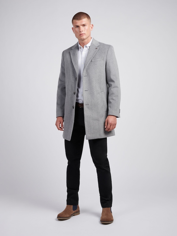 U.S. Polo Assn Grey U.S. Polo Assn. Mens Herringbone  Coat - Image 1 of 12