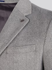 U.S. Polo Assn Grey U.S. Polo Assn. Mens Herringbone  Coat - Image 12 of 12