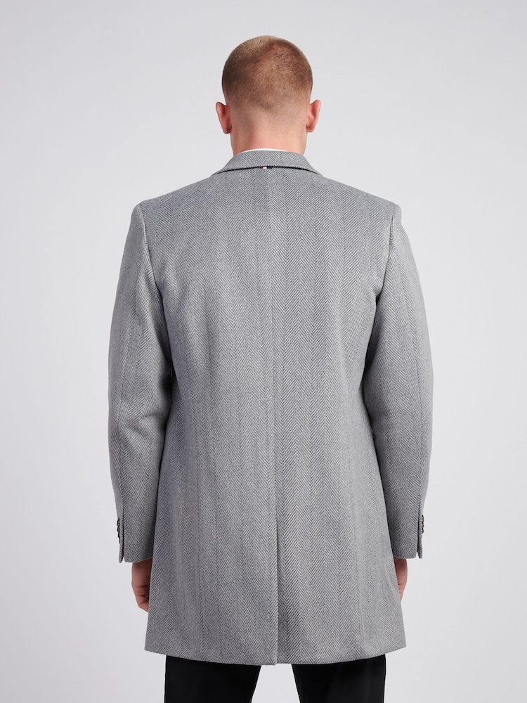 U.S. Polo Assn Grey U.S. Polo Assn. Mens Herringbone  Coat - Image 2 of 12