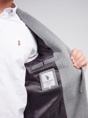 U.S. Polo Assn Grey U.S. Polo Assn. Mens Herringbone  Coat - Image 4 of 12