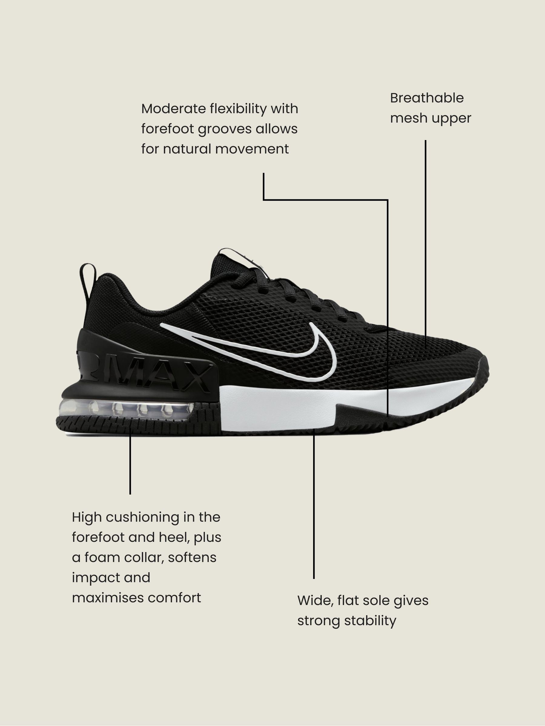 flat sole trainers nike