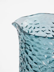 Blue Textured Glass Jug Vase - Image 3 of 5